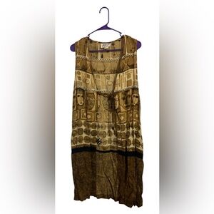 Bohemian Tribal Print Sleeveless Cardigan